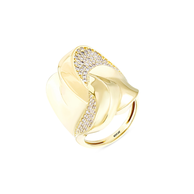 14 Ayar Lydia Tasarım Altın Yüzük