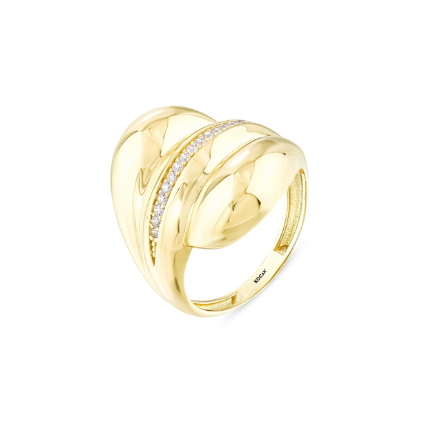 14 Ayar Camenta Tasarım Altın Yüzük