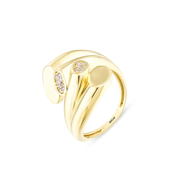 14 Ayar Minos Tasarım Altın Yüzük