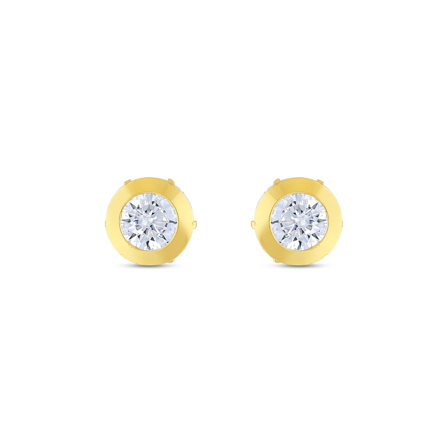 14 Ayar Tektaş Sarı Altın Küpe