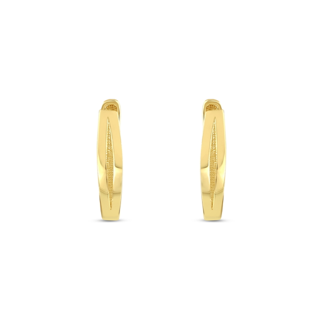 14 Ayar İkili Tasarım J Altın Küpe