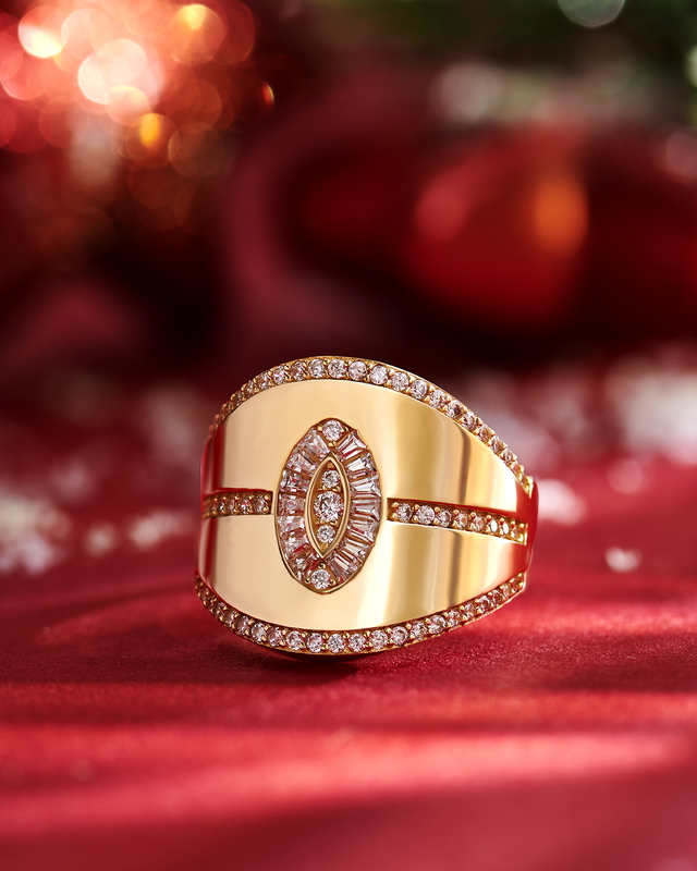 14 Ayar Trim Tasarım Altın Yüzük