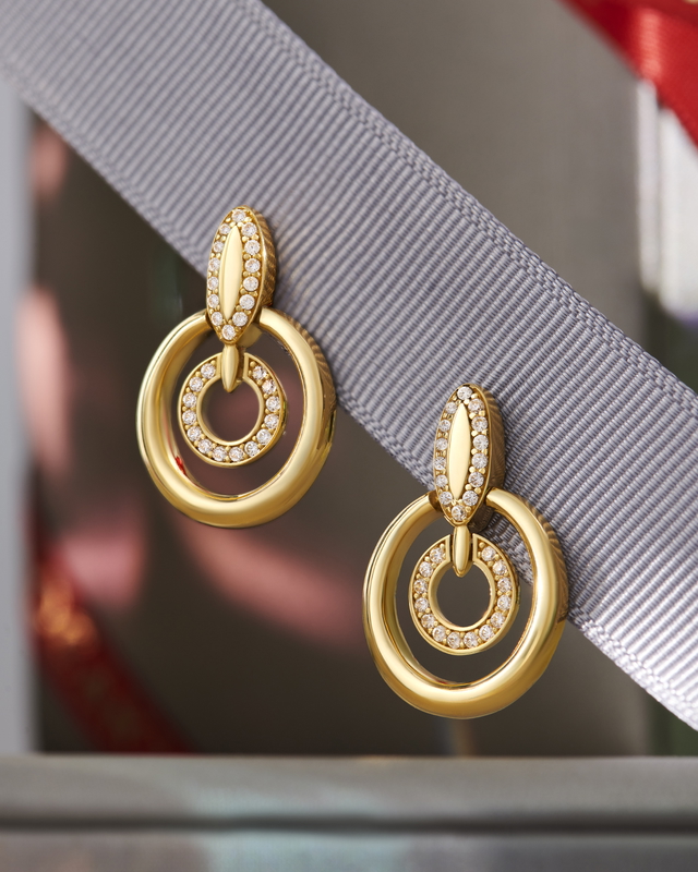 14 Ayar Festa Tasarım Altın Küpe