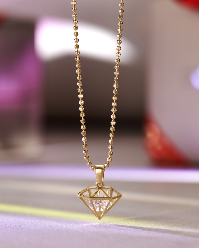 14 Ayar Shine Altın Kolye Ucu