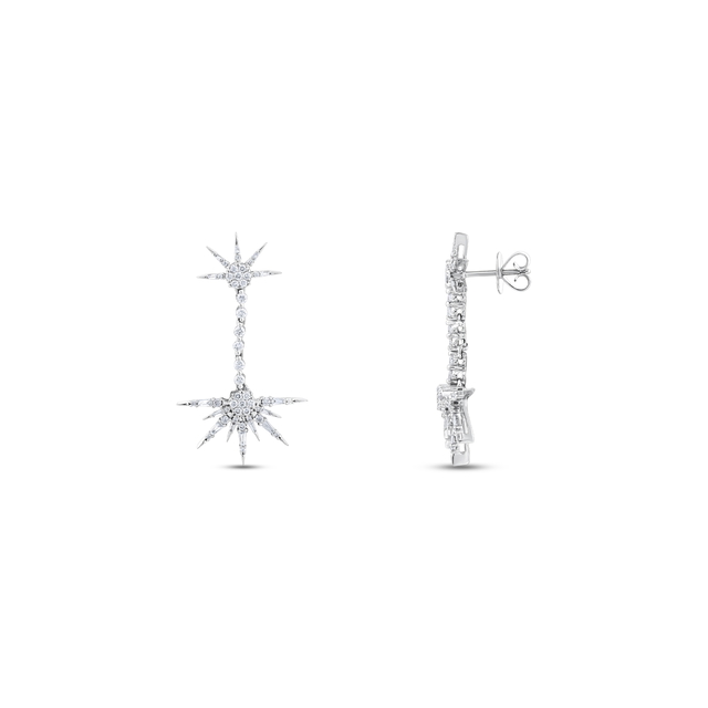 1.24 Karat Tasarım Pırlanta Küpe