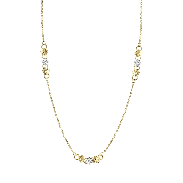 14 Ayar Çiçekli Tasarım Zincir Altın Kolye