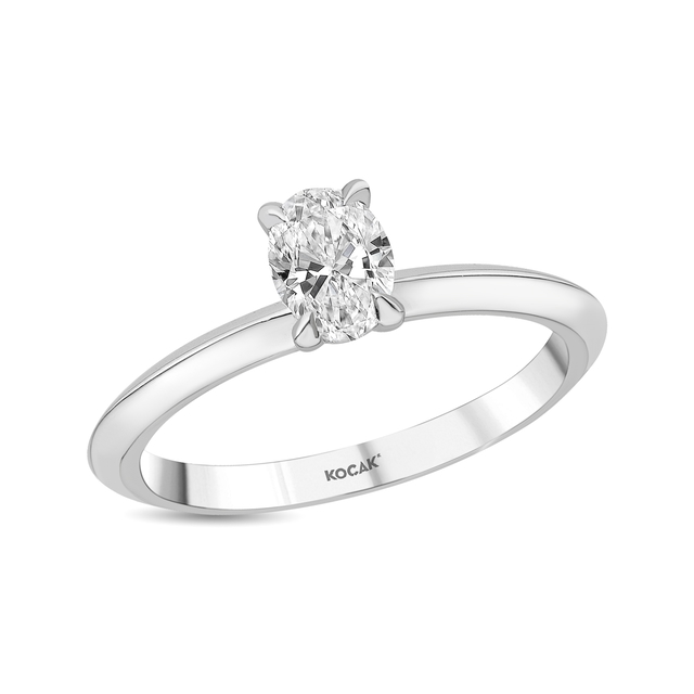 0.51 Karat FG SI Tektaş Pırlanta Yüzük