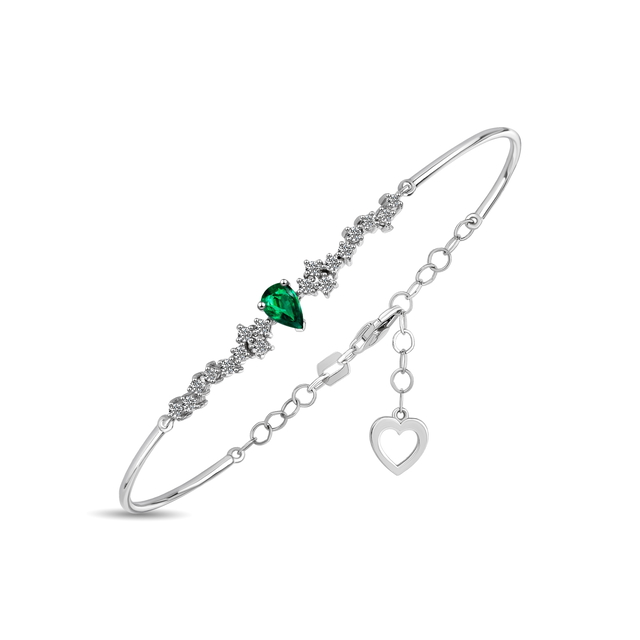 0.66 Karat Zümrüt Pırlanta Bileklik