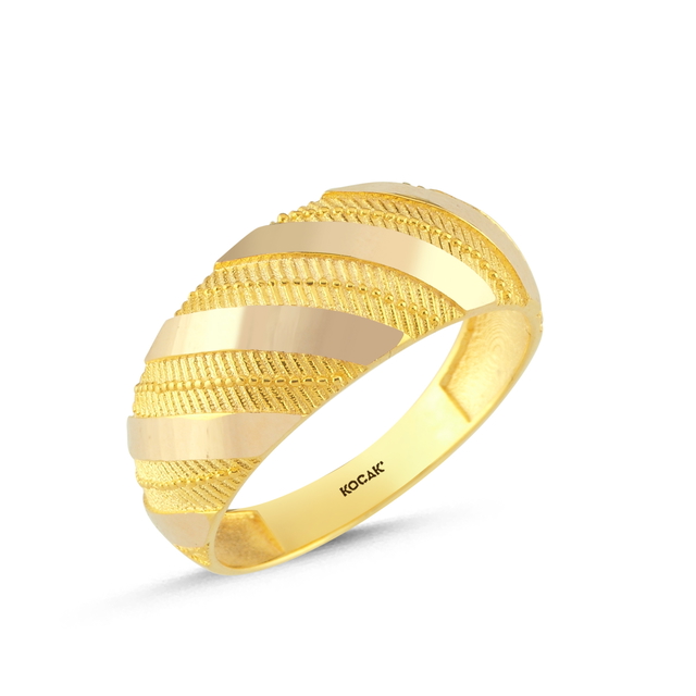 14 Ayar Cimarlı Tasarım Altın Yüzük