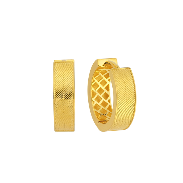 14 Ayar Cimarlı Tasarım Halka Altın Küpe