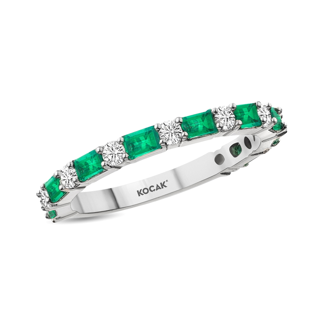 1 Karat Zümrüt Pırlanta Yüzük