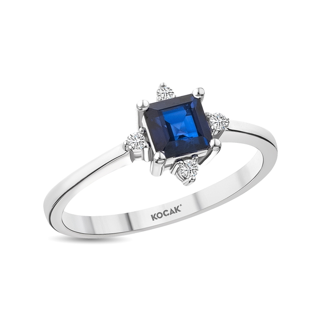 0.79 Karat Safir Pırlanta Yüzük