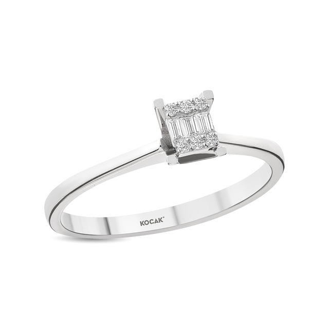 0.06 Karat Baget Pırlanta Yüzük