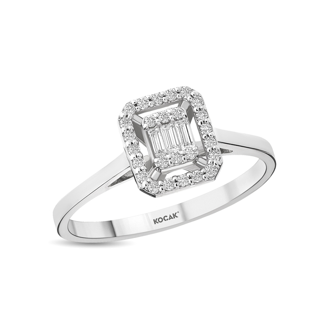 0.18 Karat Baget Pırlanta Yüzük