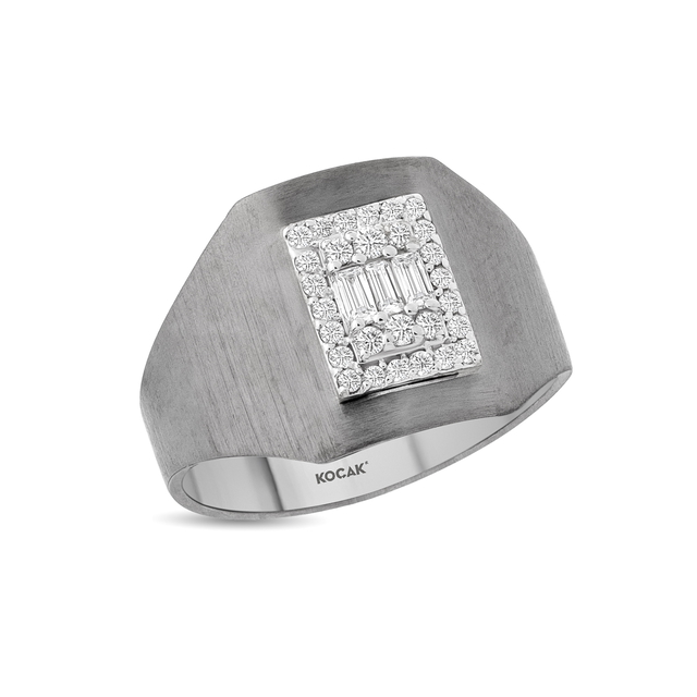 0.27 Karat Tasarım Pırlanta Erkek Yüzük