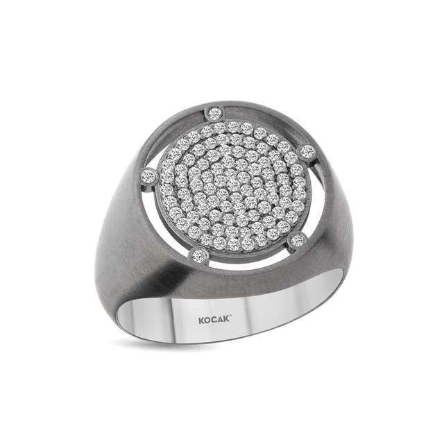 0.52 Karat Tasarım Pırlanta Erkek Yüzük