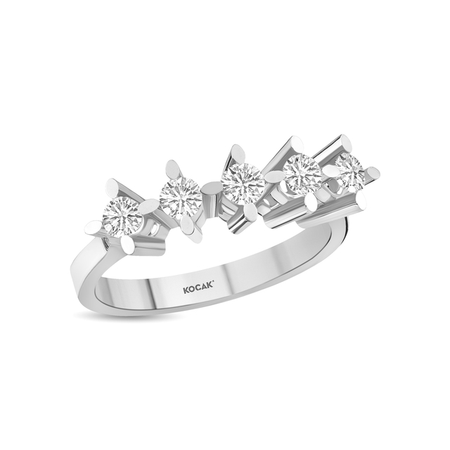 0.25 Karat FG SI Pırlanta Beştaş Yüzük