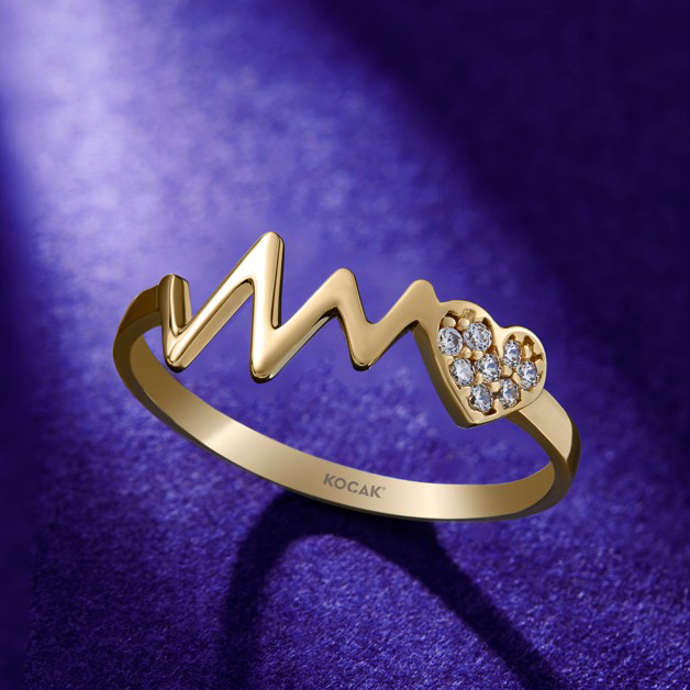 14 Ayar Golden Ritim Altın Yüzük