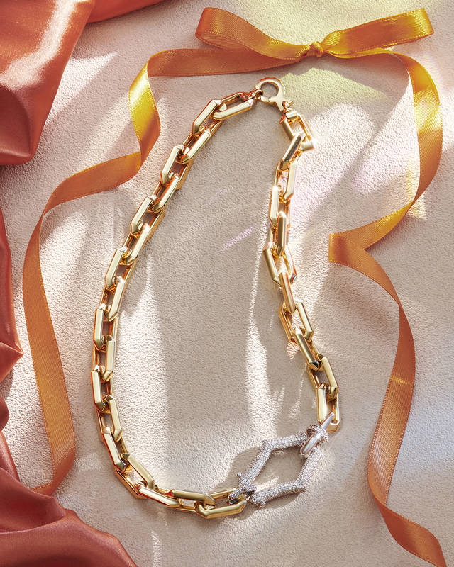 14 Ayar Alabama Tasarım Altın Kolye