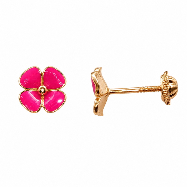 14 Ayar Sakura Tasarım Düz Bar Piercing