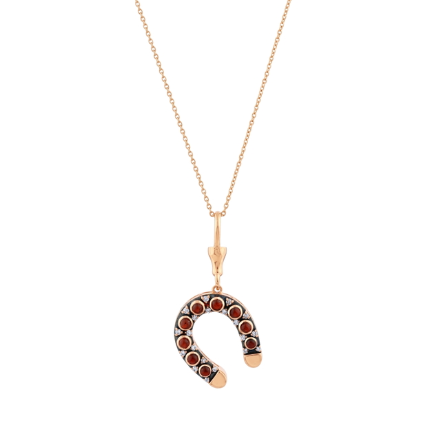 1.23 Karat Tasarım Garnet Pırlanta Kolye