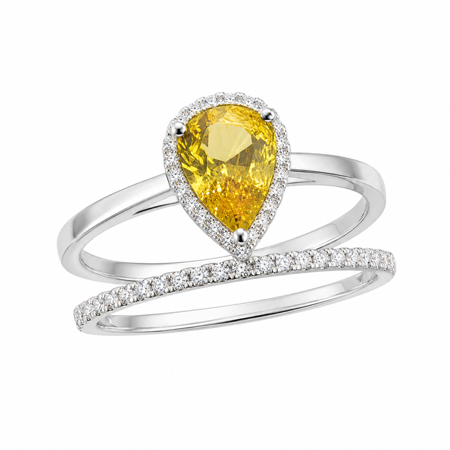 1.24 Karat Tasarım Safir Pırlanta Yüzük
