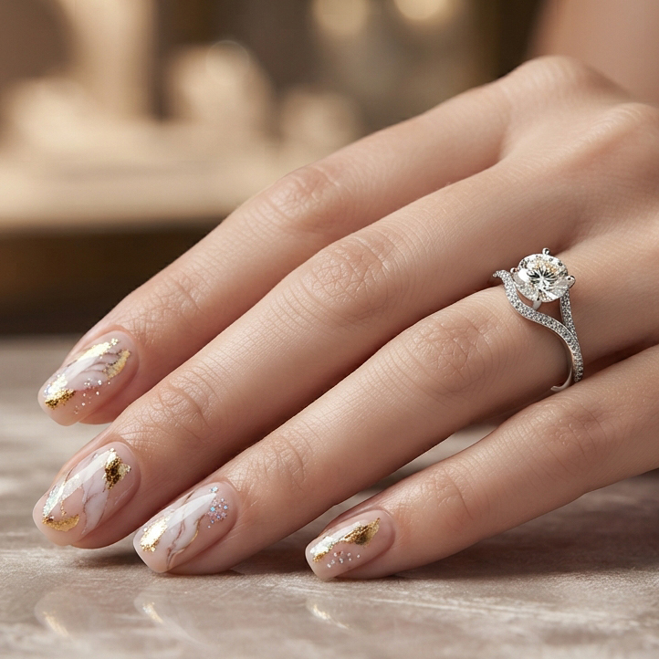 Nail Art Tırnak Tasarımına Uygun Pırlanta Yüzük Seçimi